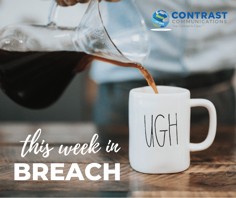 'This Week in Breach' with Coffee Being Poured into Mug in Background